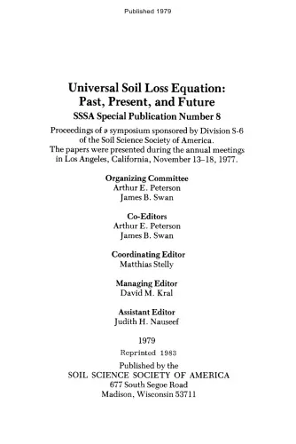 SSSA special publication 8; Soil Science Society of America; SSSA special publication