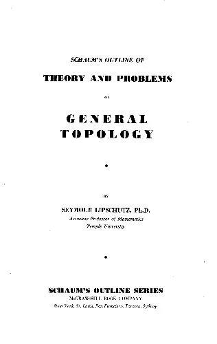 Schaum's outline of theory and problems of general topology