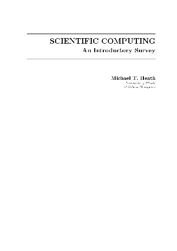 Scientific Computing. An Introductory Survey