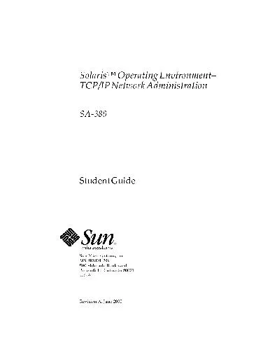 Solaris 8 Operating Environment - TCP/IP Network Administration (SA-389)