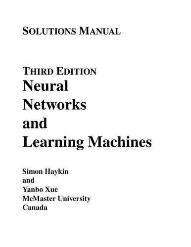 Solutions Manual for Neural Networks and Learning Machines, 3/E