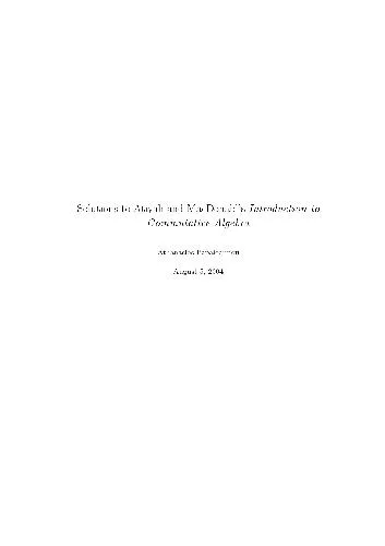 Solutions to Atiyah and MacDonald's Introduction to Commutative Algebra