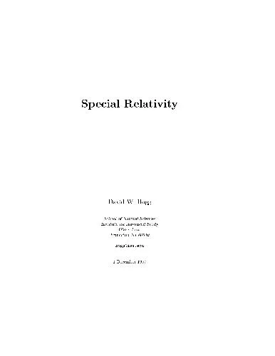 Special relativity