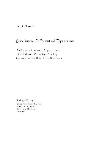 Stochastic differential equations