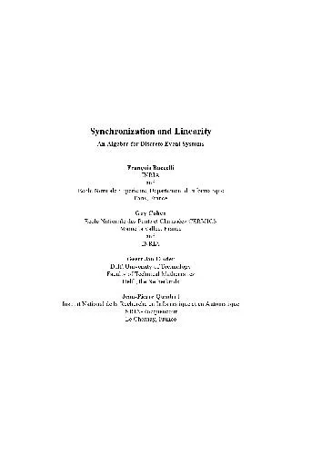 Synchronization and linearity: An algebra for discrete event systems