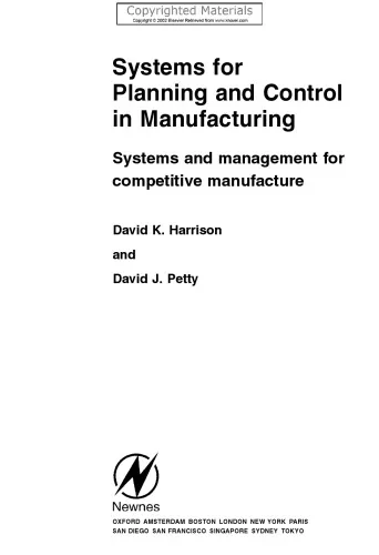 Cover of Systems for Planning and Control in Manufacturing (IIE Core Textbooks Series)