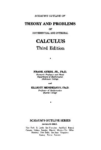 THEORY AND PROBLEMS OF DIFFERENTIAL AND INTEGRAL CALCULUS