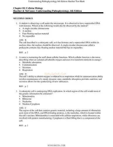 Test Bank for Understanding Pathophysiology (6th Ed)