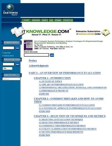 The Art of Computer Systems Performance Analysis: Techniques for Experimental Design, Measurement, Simulation, and Modeling