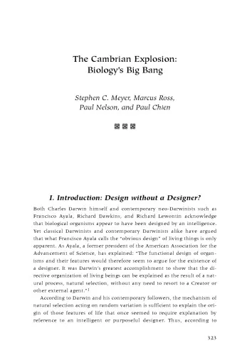 The Cambrian Explosion. Biology Big Bang