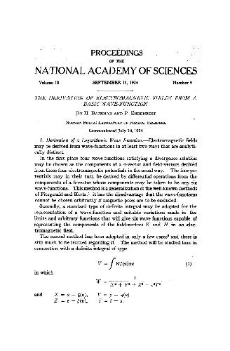 The Derivation of Electromagnetic Fields from a Basic Wave-Function