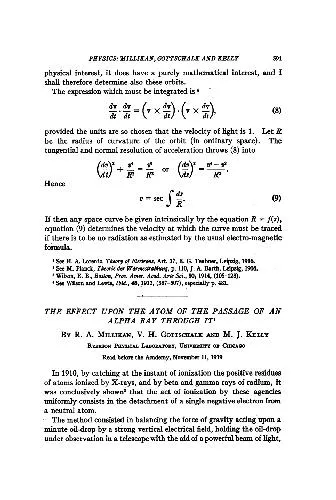 The Effect Upon the Atom of the Passage of an Alpha Ray Through It