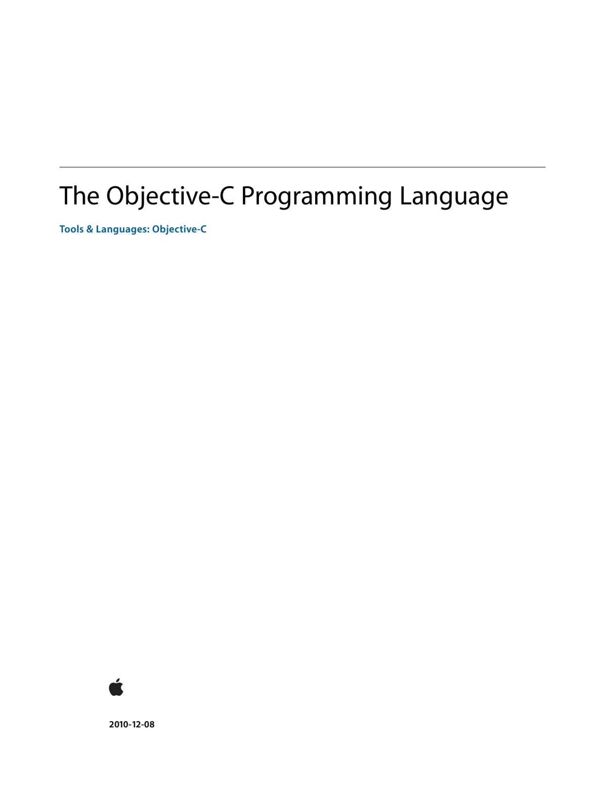 The Objective-C Programming Language