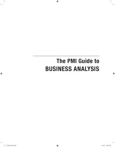 The PMI Guide to BUSINESS ANALYSIS 2017