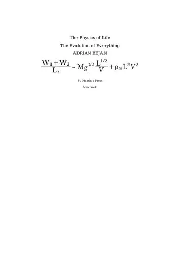 The Physics of Life: The Evolution of Everything