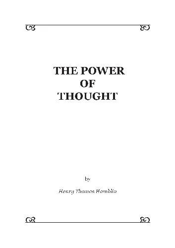 The Power of Thought