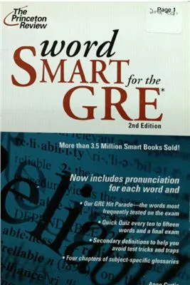 The Princeton Review. Word Smart for the GRE