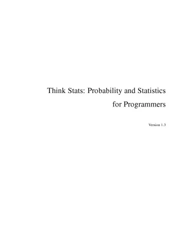 Think Stats: Probability and Statistics for Programmers