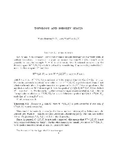 Topology & Sobolev Spaces