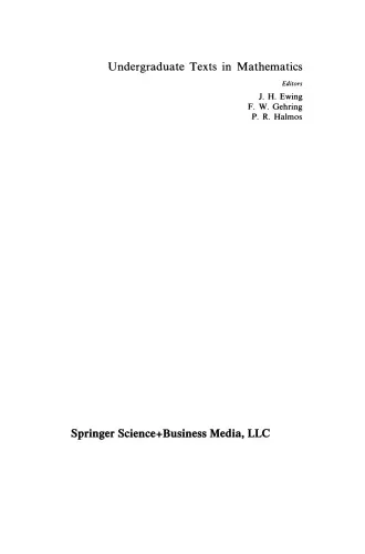 Undergraduate Texts in Mathematics 1