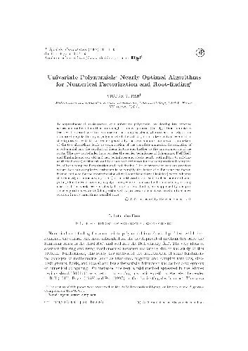 Univariate polynomials: nearly optimal numerical factorization and roots