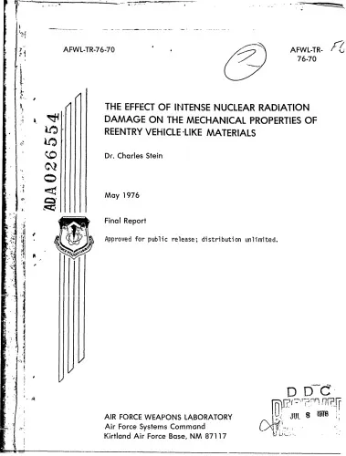 he Effect of Intense Nuclear Radiation Damage on the Mechanical Properties of Reentry Vehicle-Like Materials